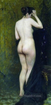  1896 Lienzo - modelo desnuda por detrás 1896 Ilya Repin